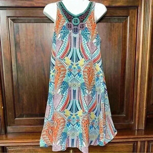 Madison Leigh Sleeveless Dress / Boho / Size 6!/ Multicolored